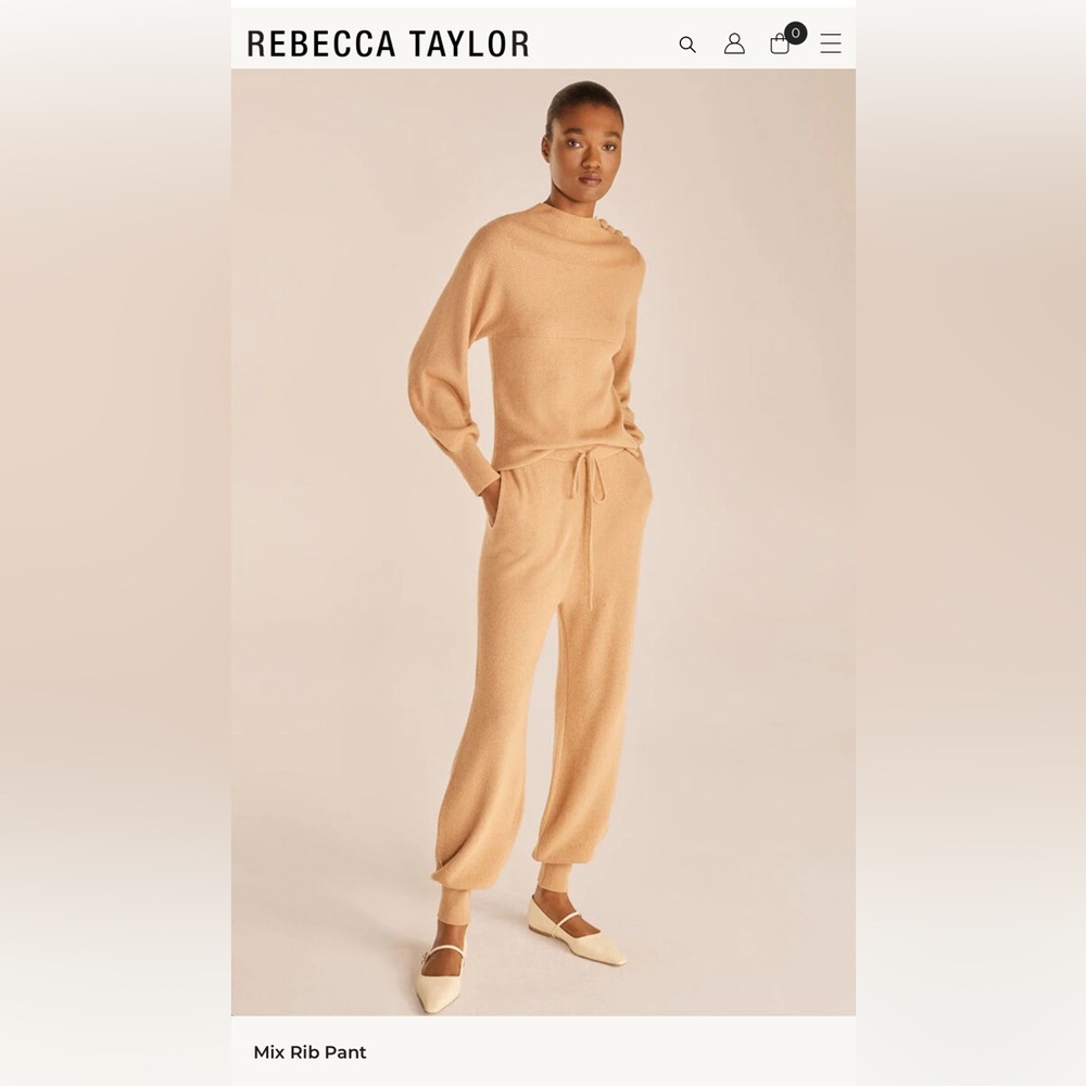 Rebecca Taylor Ribbed Wool & Cashmere Blend Set NWT